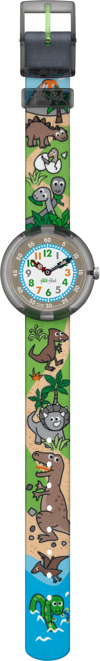 montre flik flak dinosaure