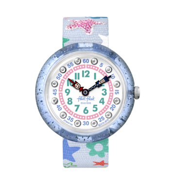 Orologio Bambina Swatch Flik Flak Star Party Quarzo Solo Tempo Stelle  ZFBNP215