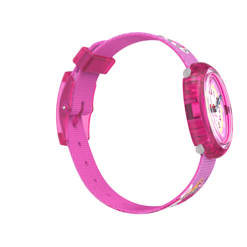 Orologio Bambina Swatch Flik Flak Dreaming Unicorn Quarzo Solo Tempo Rosa  ZFBNP195