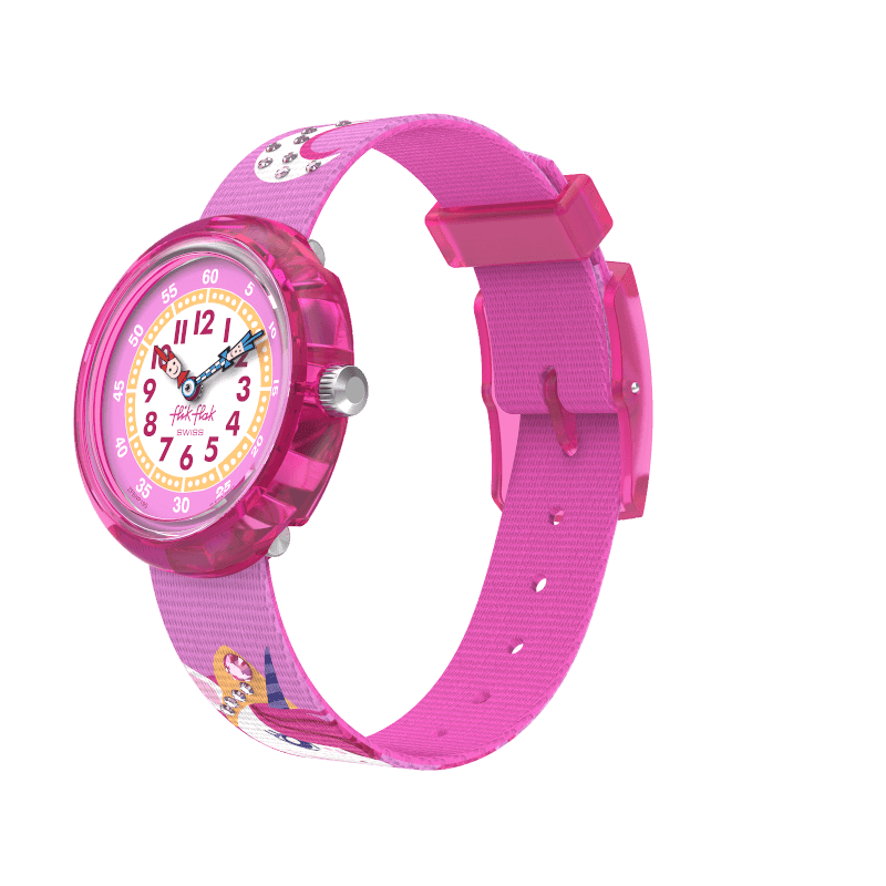 Orologio Bambina Swatch Flik Flak Dreaming Unicorn Quarzo Solo Tempo Rosa  ZFBNP195