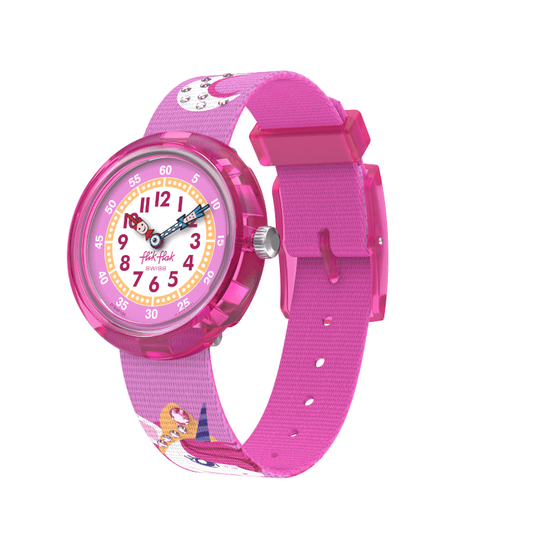 Orologio Bambina Swatch Flik Flak Dreaming Unicorn Quarzo Solo Tempo Rosa  ZFBNP195