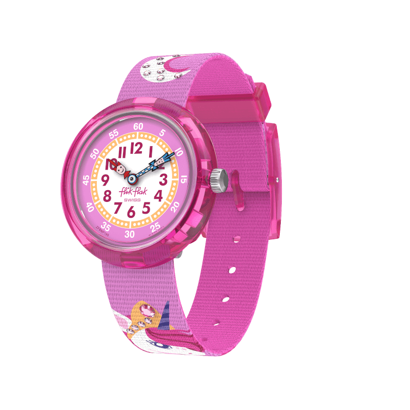 Orologio Bambina Swatch Flik Flak Dreaming Unicorn Quarzo Solo Tempo Rosa  ZFBNP195