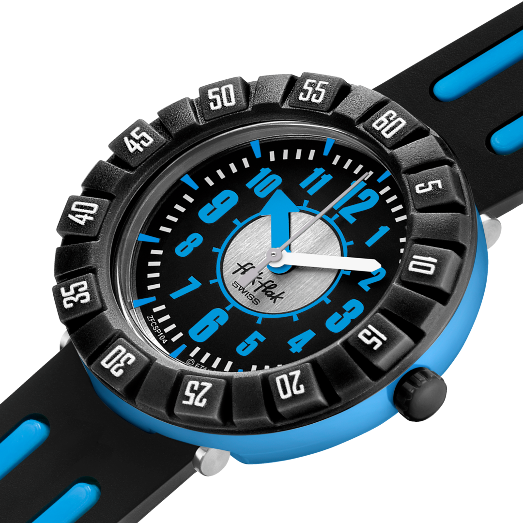 BLACK & BLUE‎ SWATCH FLIK FLAK WATCH ETA 2014 Flik Flak Blue Wristwatches for sale | eBay main image 3