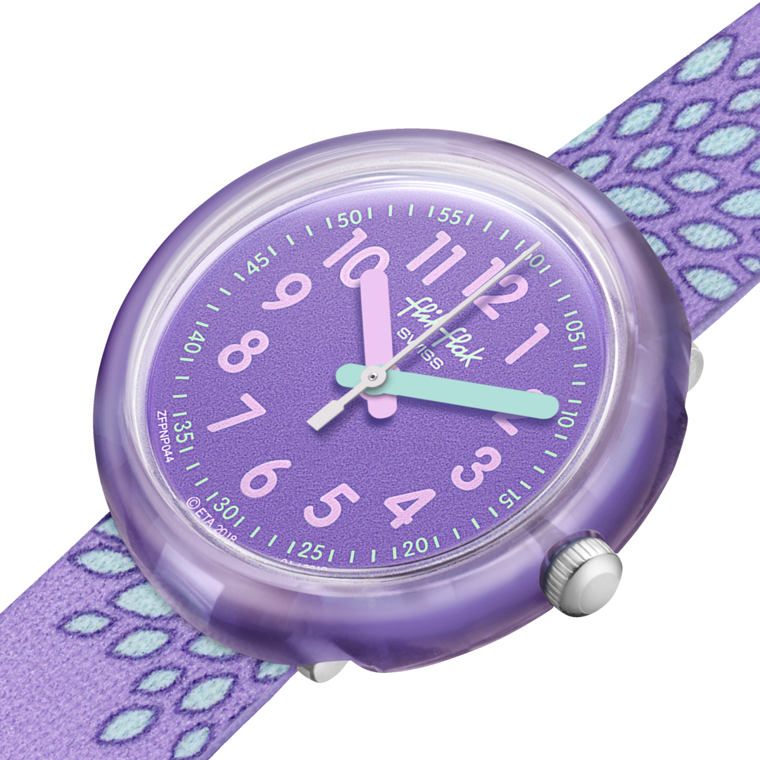 マルチャミーニ・フワロス プリシク FPNP044C - PURPLE FLOWERS - Swatch® Official Store