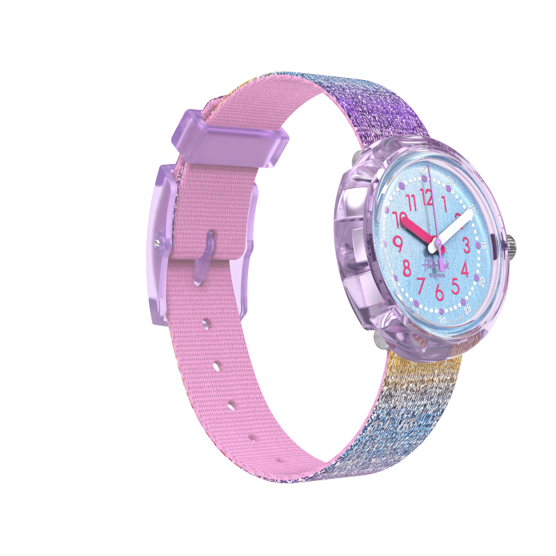 Orologio Bambino Swatch Flik Flak Quarzo Solo Tempo Blu Numeri ZFPNP187