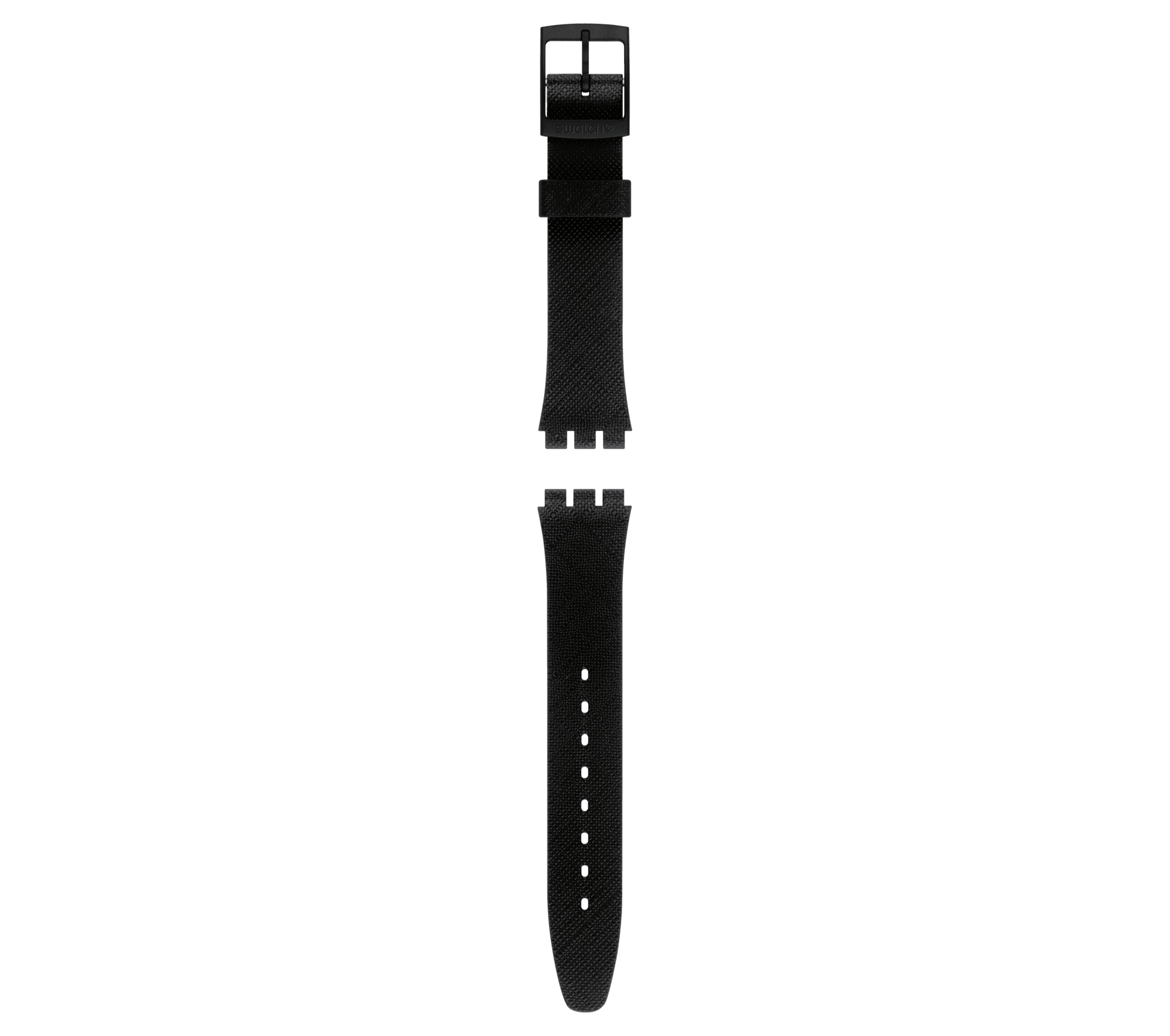 "GENT BLACK TEXTURED SILICONE STRAP" Gallery Image #1