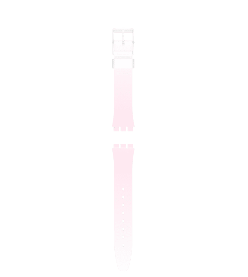 "GENT WHITE-PINK SILICONE STRAP" Image #0