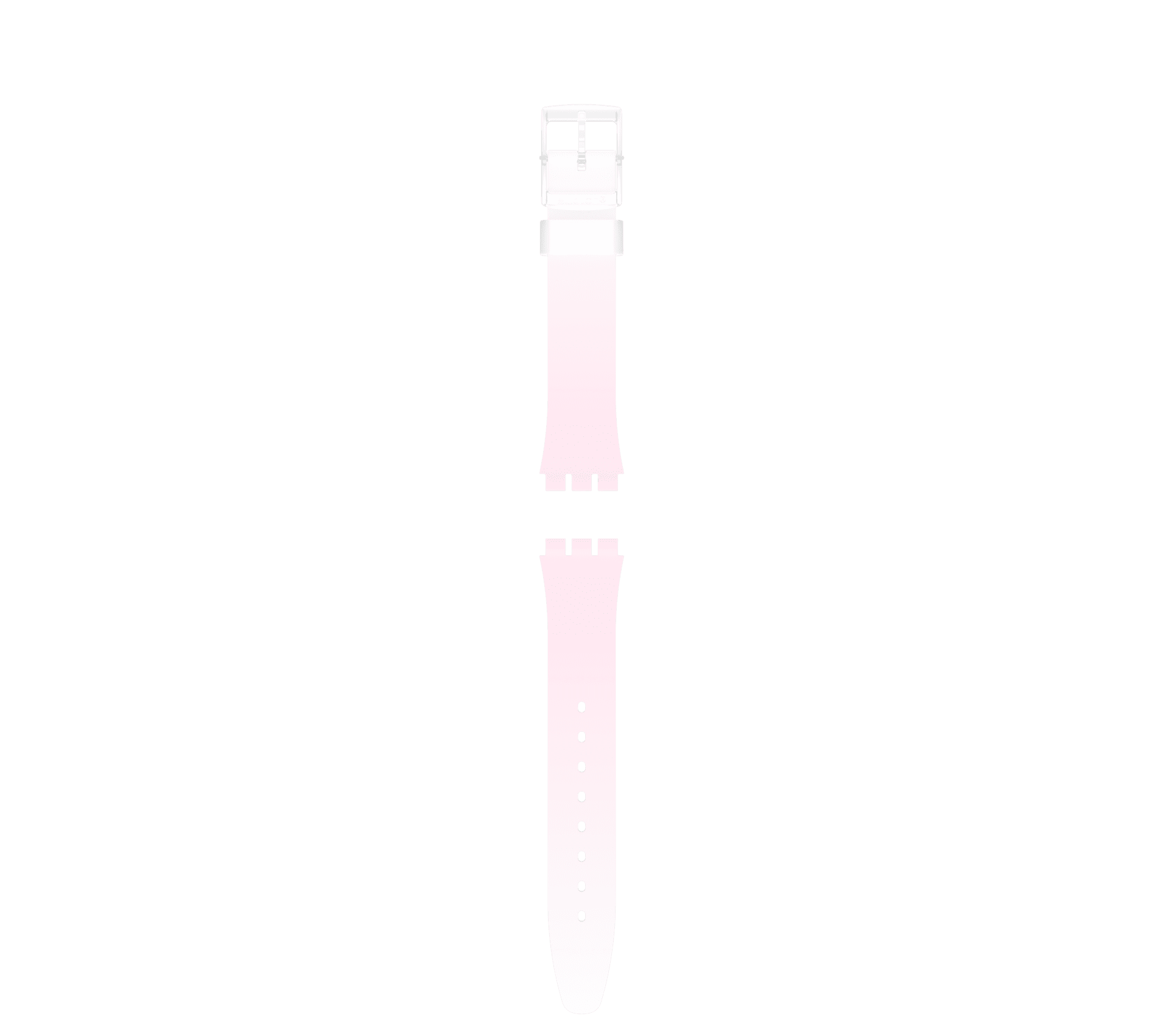 "GENT WHITE-PINK SILICONE STRAP" Gallery Image #1