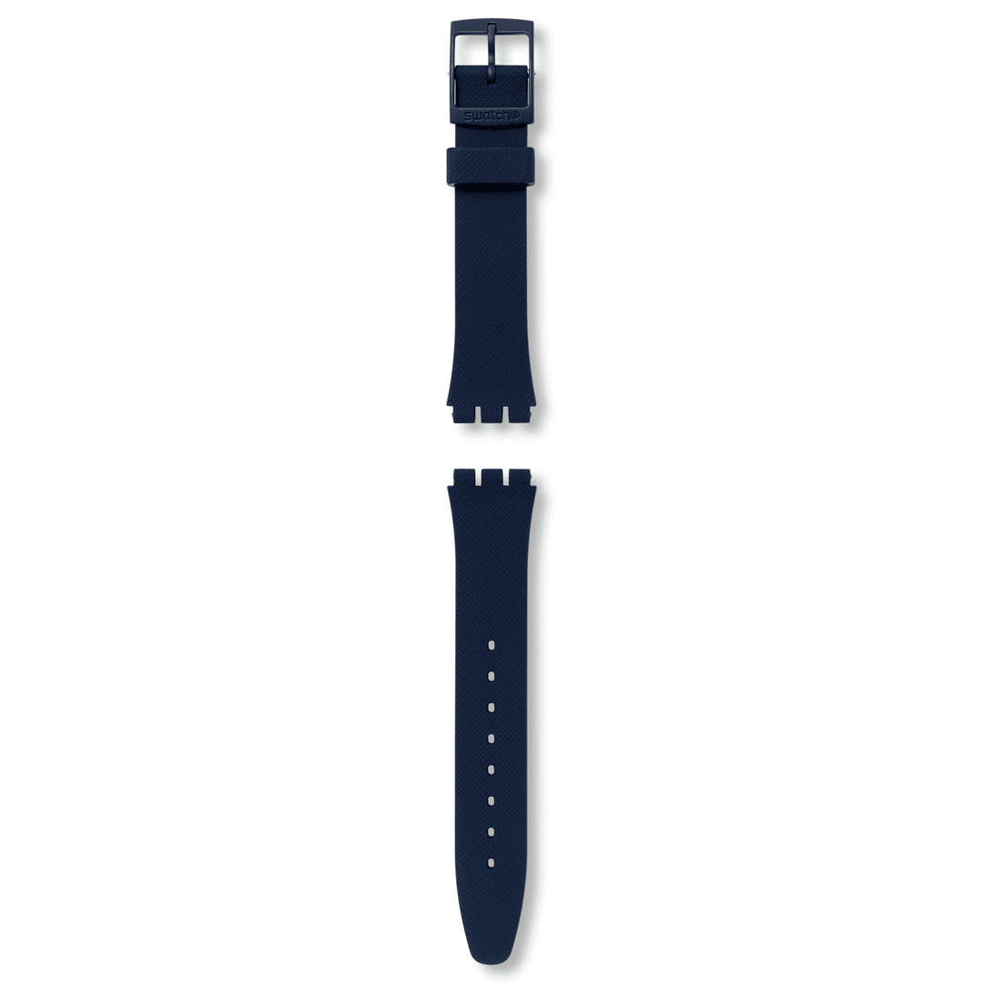 "GENT DARK BLUE SILICONE STRAP" Gallery Image #1