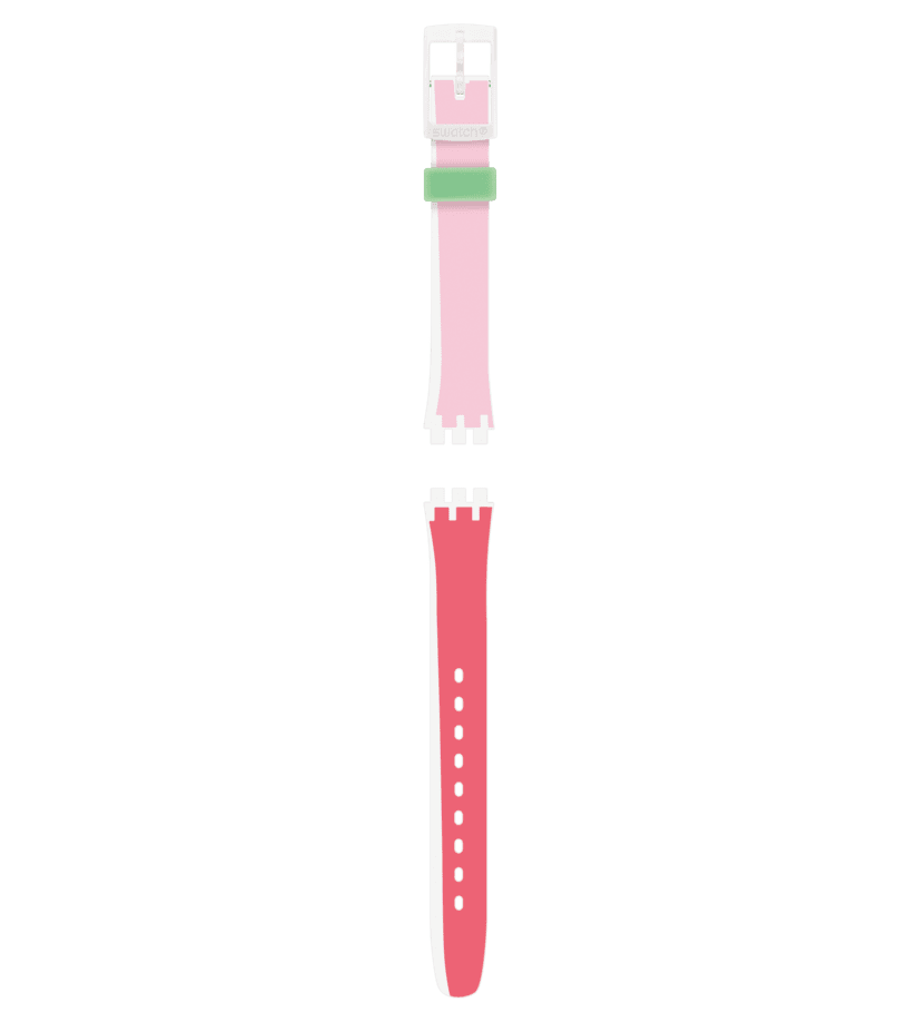 "LADY WHITE-PINK SILICONE STRAP" Image #0