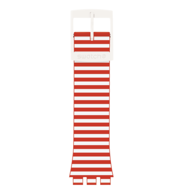 "RED & WHITE SILICONE STRAP 12H" Image #2