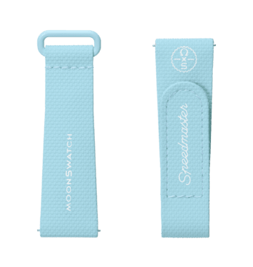 "MOONSWATCH LIGHT BLUE/WHITE RUBBER" Image #2