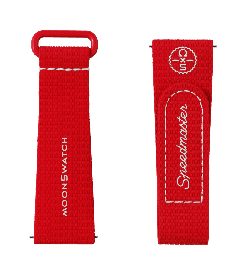 MOONSWATCH RED/WHITE RUBBER