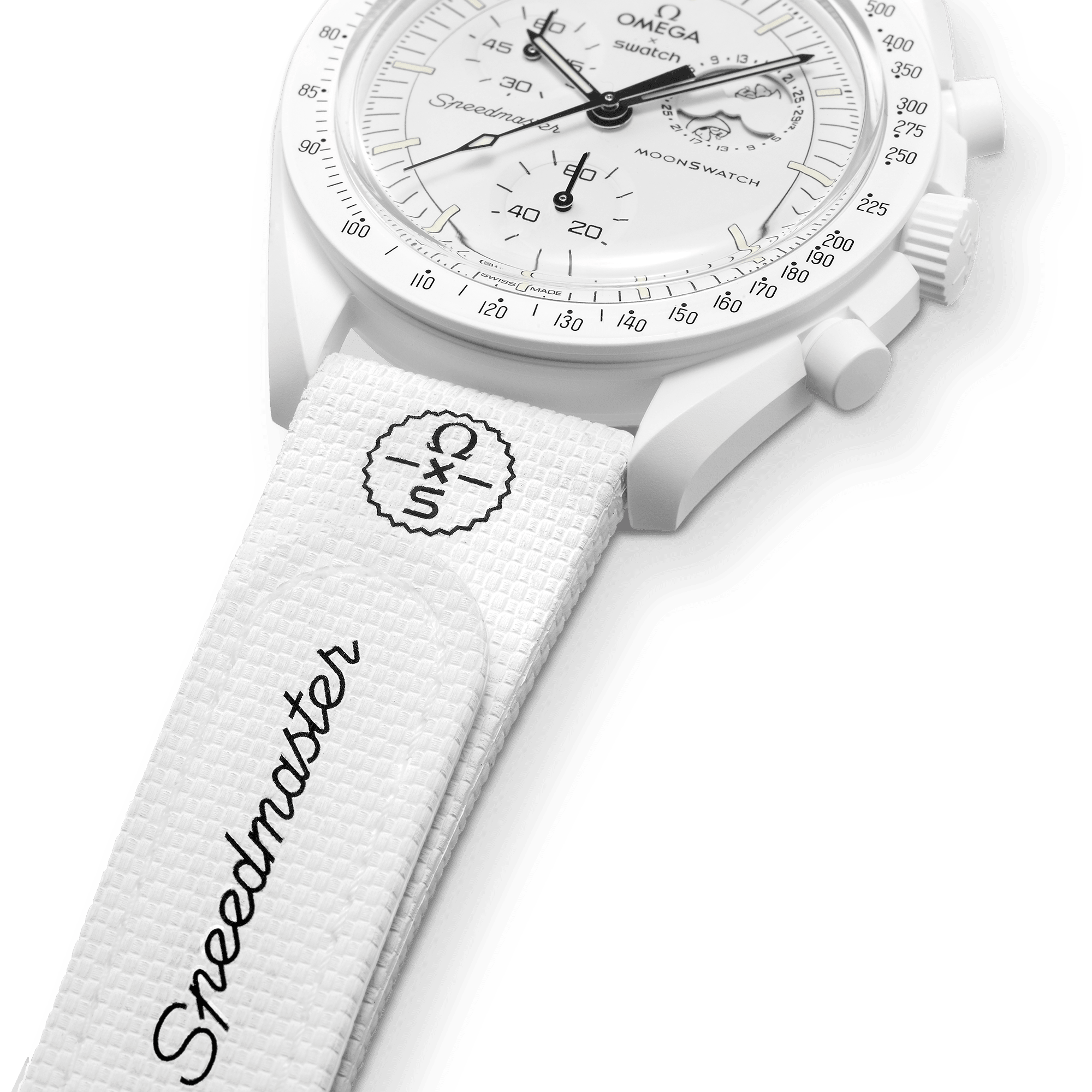 "MOONSWATCH WHITE/WHITE RUBBER" Gallery Image #3