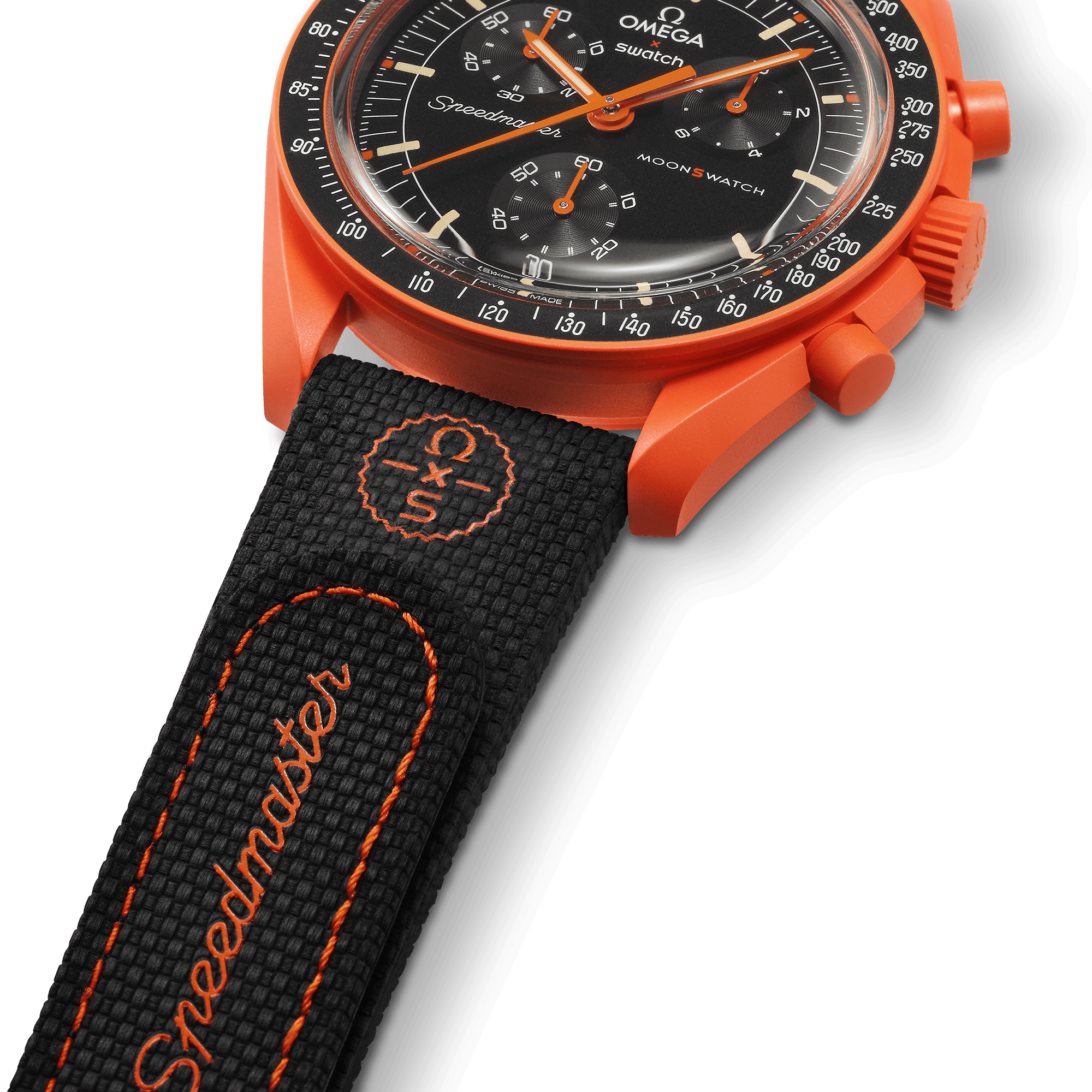"MOONSWATCH BLACK/ORANGE RUBBER" Gallery Image #3