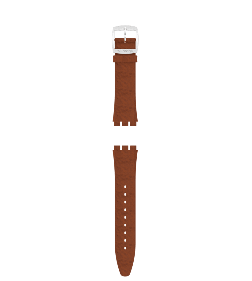 "SKIN IRONY 42 BROWN LEATHER STRAP" Image #0