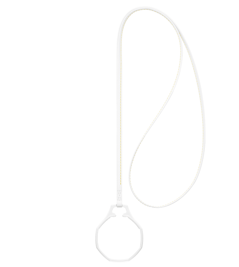 "ROYAL POP / LEATHER LANYARD HUIT BLANC" Gallery Image #1