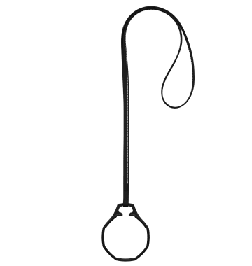"ROYAL POP / LEATHER LANYARD OCHO NEGRO" Image #2