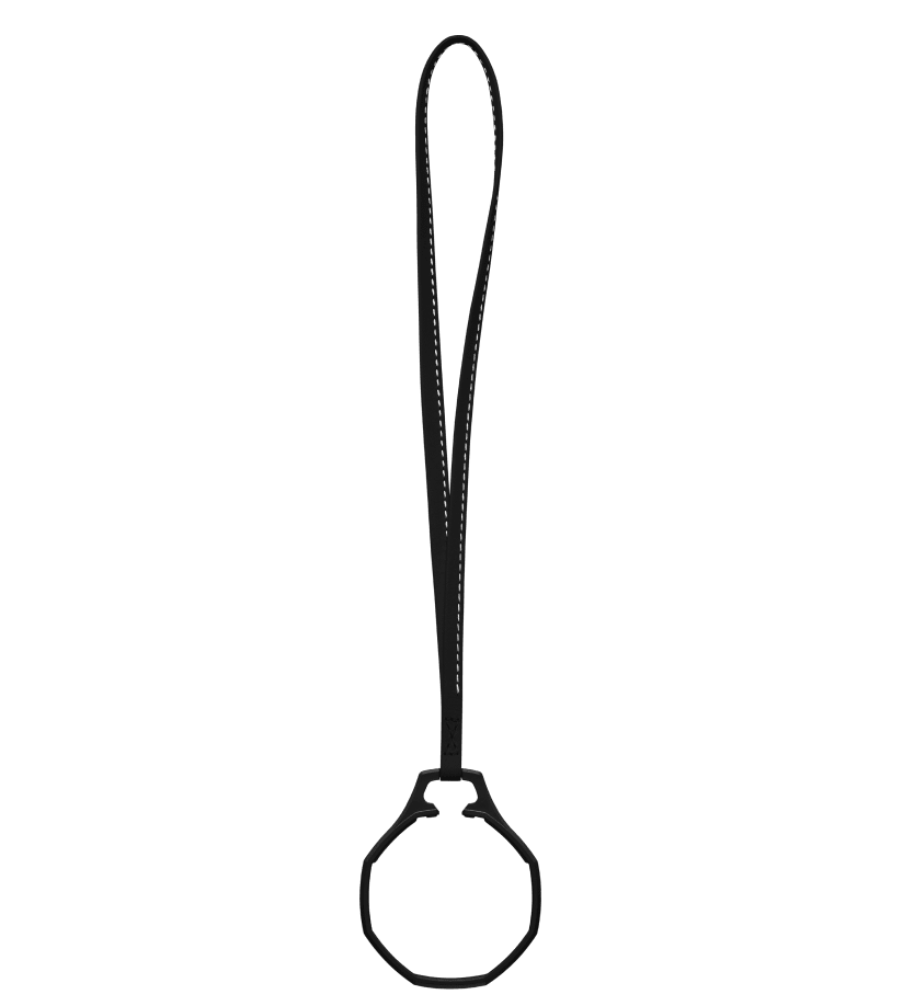 "ROYAL POP / LEATHER LANYARD OCHO NEGRO" Gallery Image #1