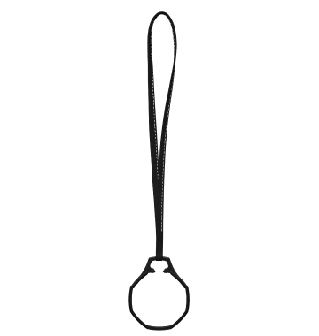 "ROYAL POP / LEATHER LANYARD OCHO NEGRO" Image #2