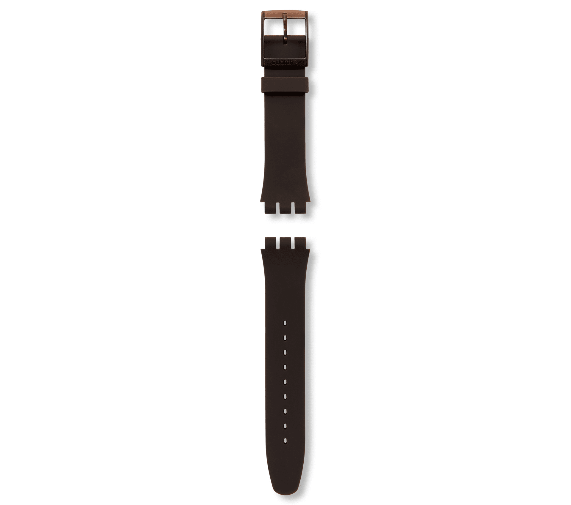 "NEW GENT BROWN SILICONE STRAP" Gallery Image #1