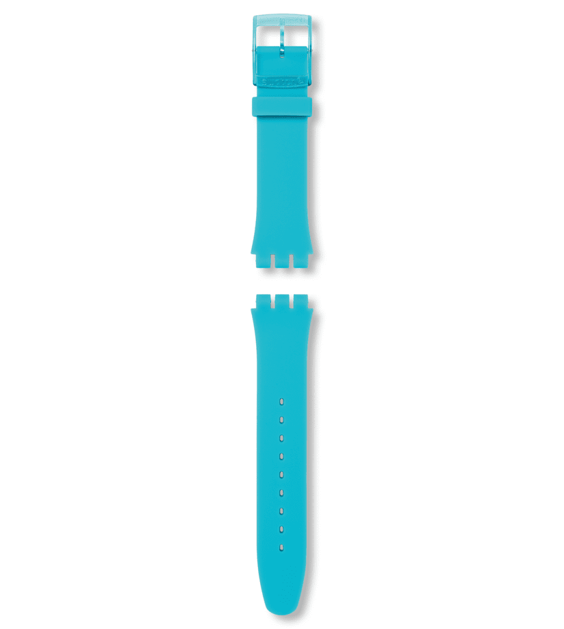 "NEW GENT BLUE TURQUOISE SILICONE STRAP" Image #0
