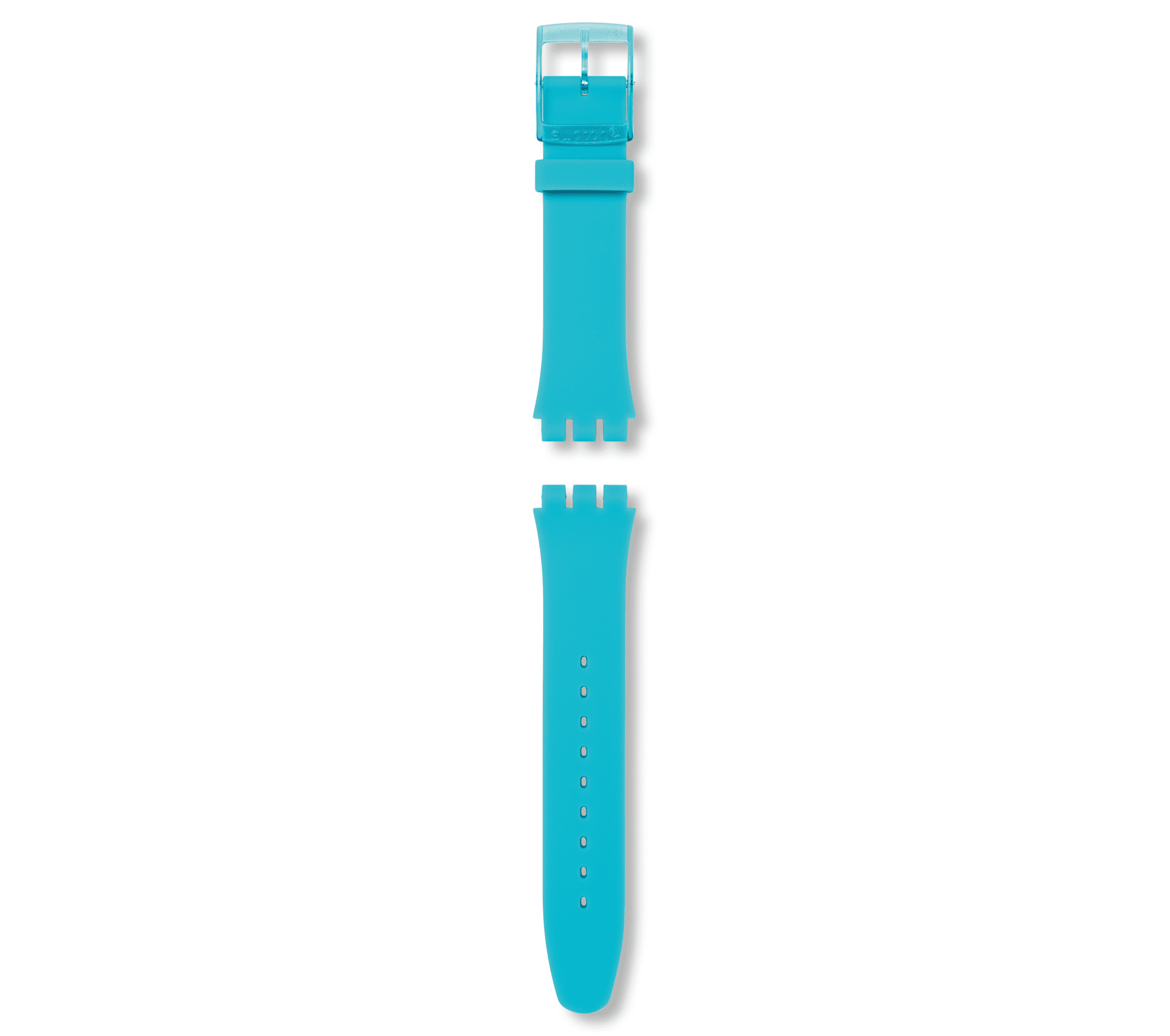 "NEW GENT BLUE TURQUOISE SILICONE STRAP" Gallery Image #1
