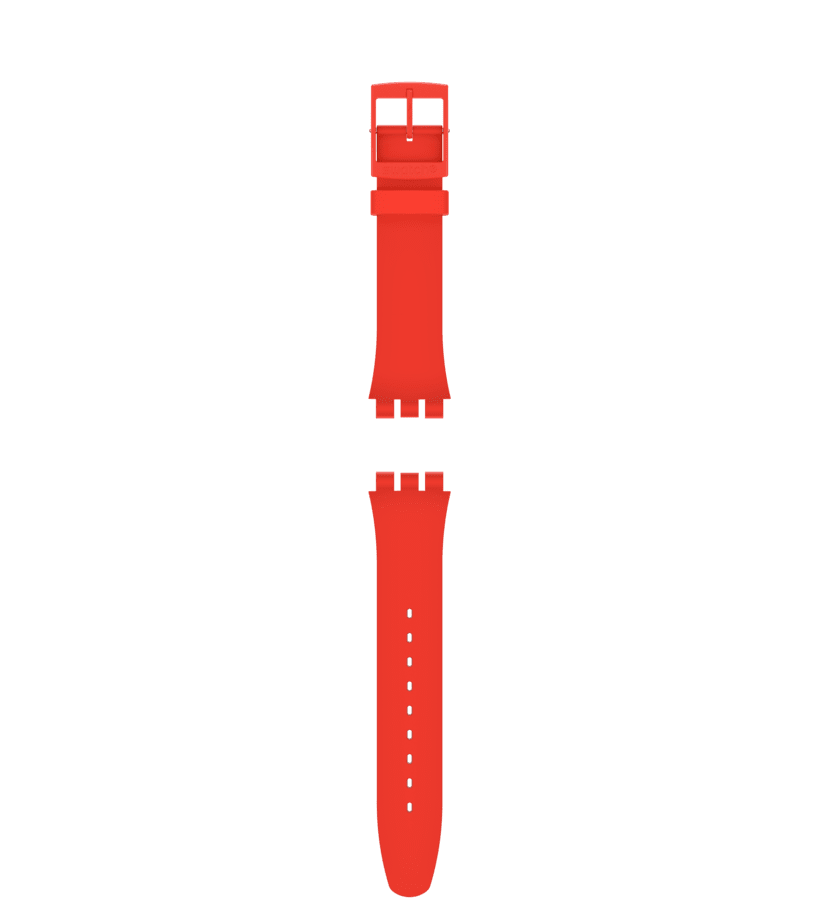 "NEW GENT RED SILICONE STRAP" Image #0