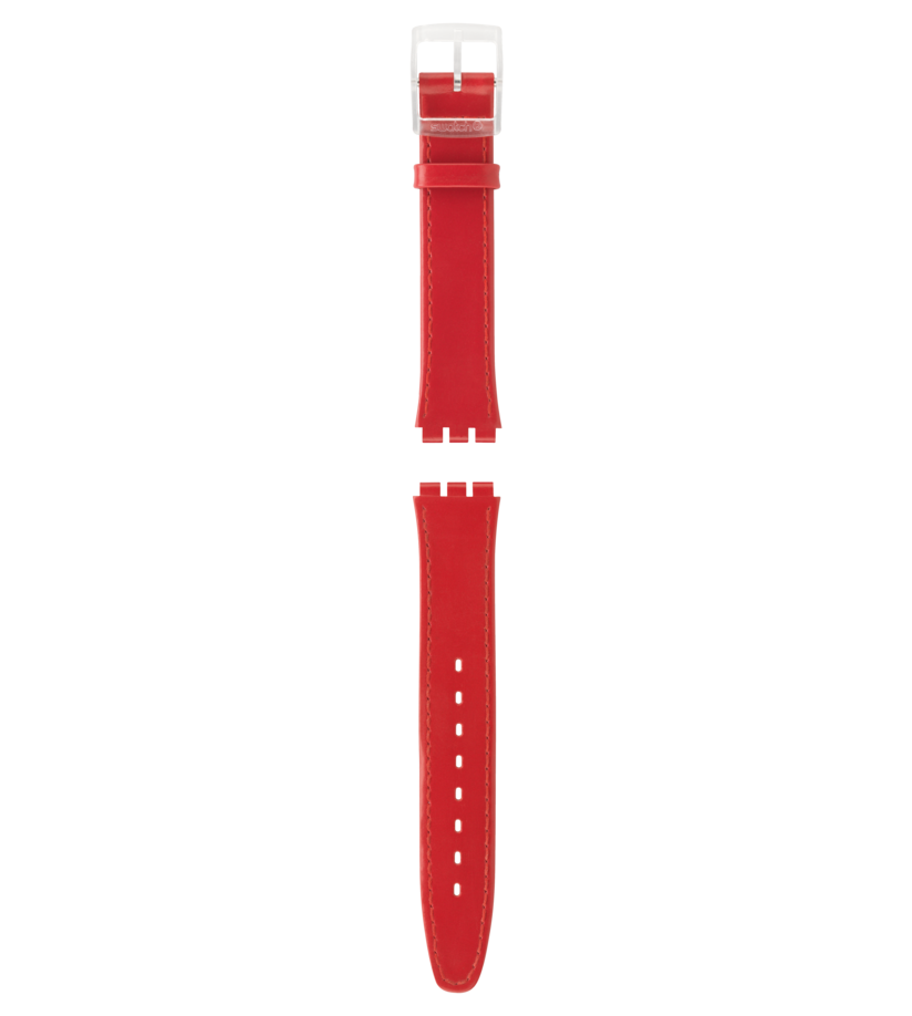 "SKIN RED LEATHER STRAP" Image #0