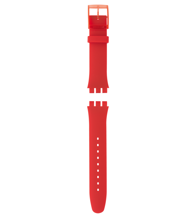 "RED LACQUERED / SILICONE STRAP" Image #0