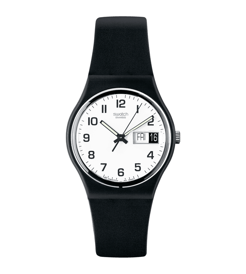 All black swatch watch best sale