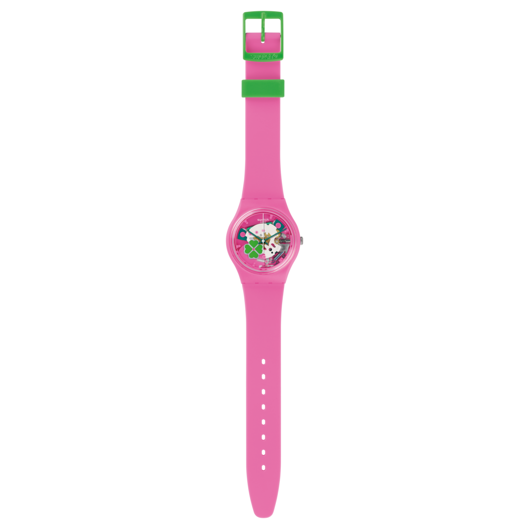 Swatch Watch - GP147 - FLOWERFULL NEW Limited Swatch Originals Flowerfull Get Lucky Pink Women  main image 2