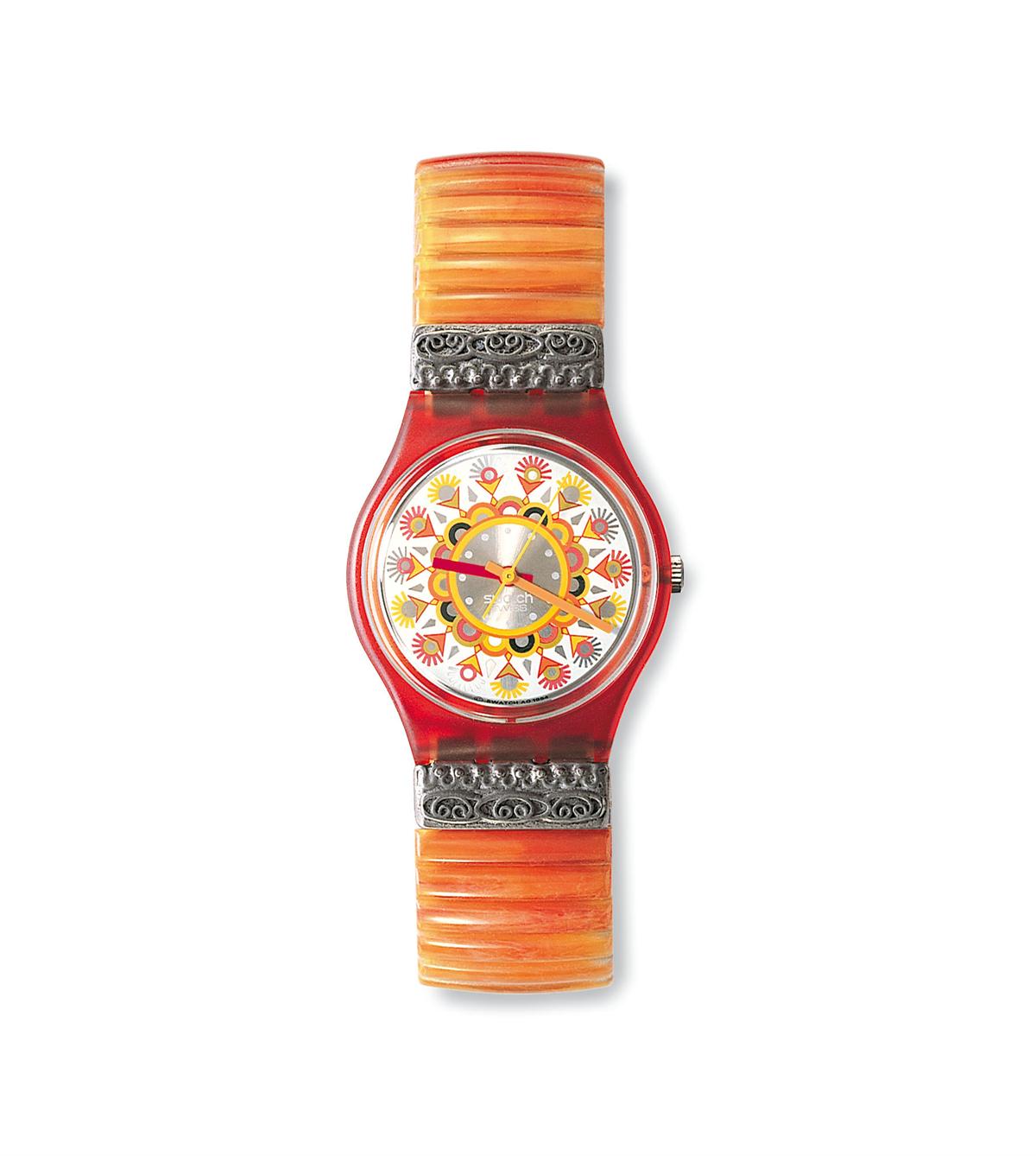 Used]☆Discontinuance of making product ☆Vintage SWATCH of the 1995 sale ☆Curry  Powder ☆ is near ☆No storage case , manual ☆Battery exchange finished ☆ -  BE FORWARD Store