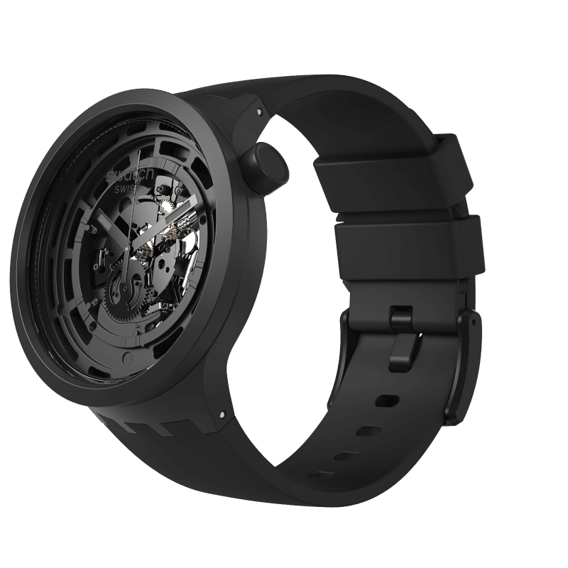Swatch C-Black Bioceramic Mens Watch SB03B100