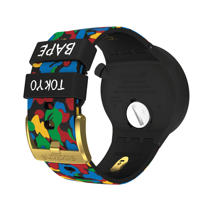 SWATCH x BAPE TOKYO BLACK MULTI CAMO