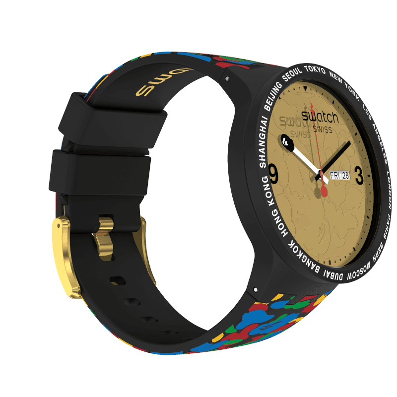 SWATCH x BAPE TOKYO BLACK MULTI CAMO