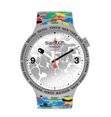 Swatch x 2024 bape grey camo