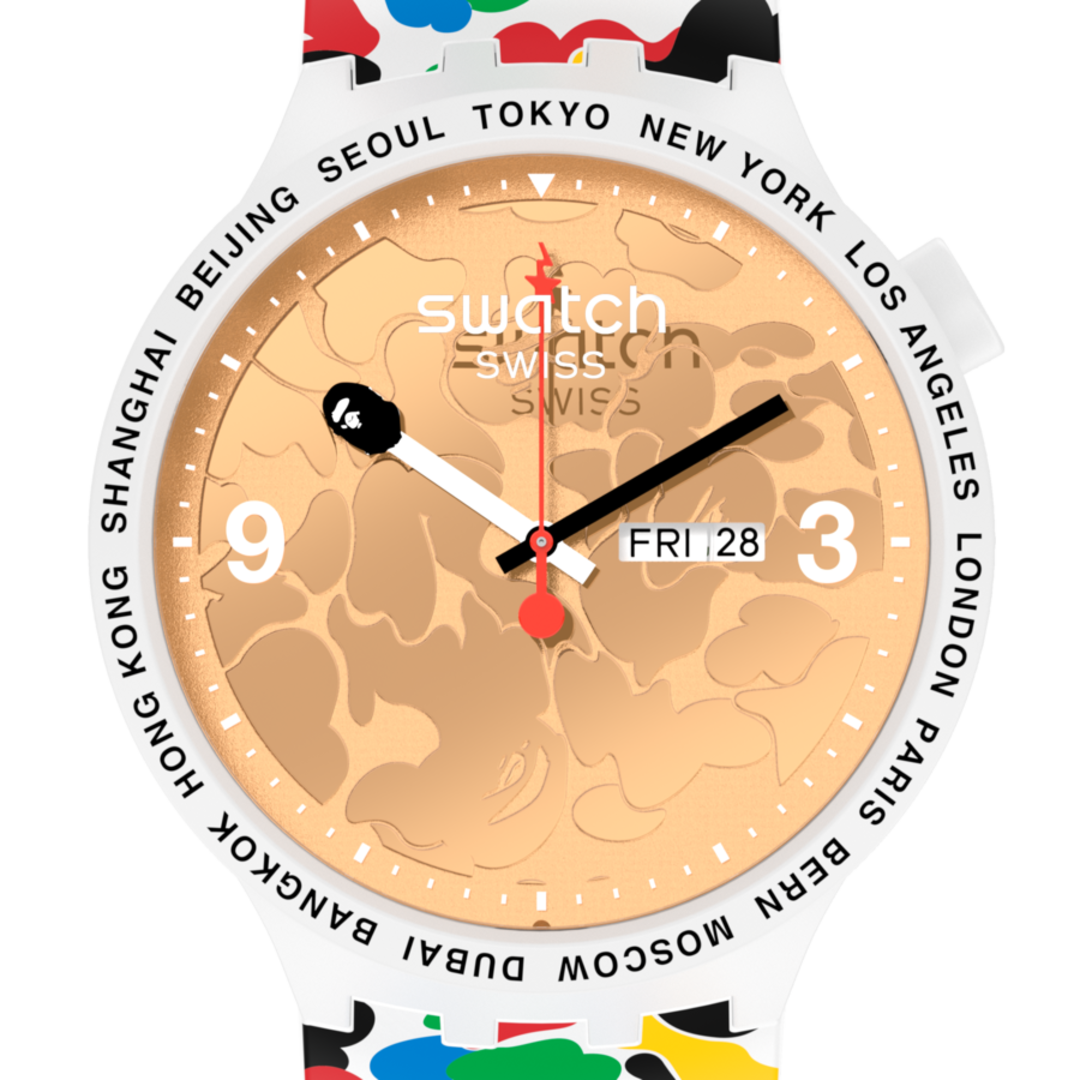 SWATCH x BAPE TOKYO WHITE MULTI CAMO