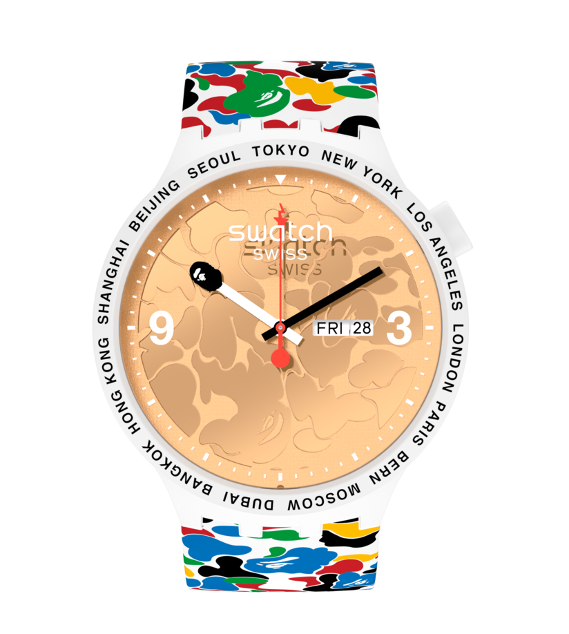 Swatch US Official Online Store - SWATCH x BAPE TOKYO WHITE MULTI CAMO  SO27Z710