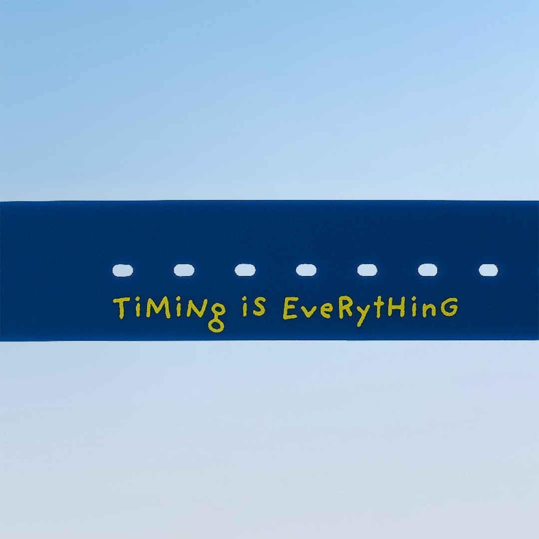 Life style view of product TIMING IS EVERYTHING