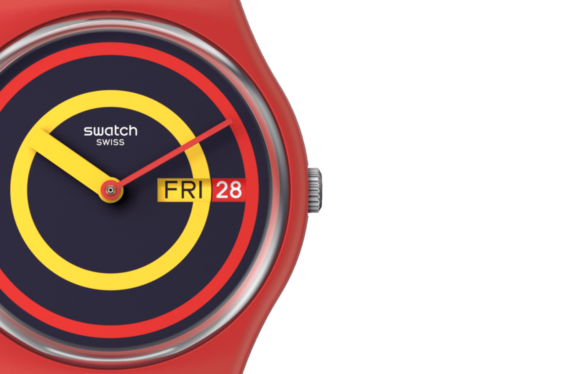 "SWATCH CONCENTRIC RED" Gallery Image #2