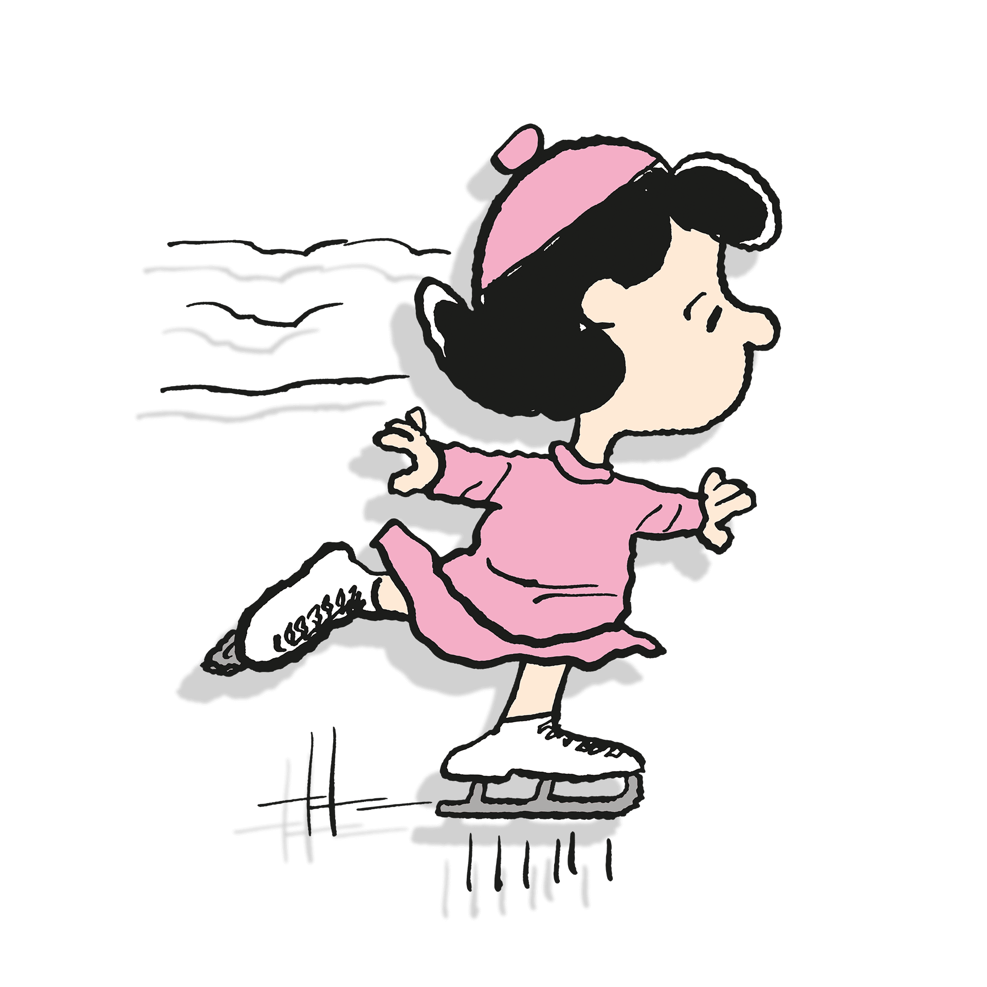 peanuts ice skating clip art