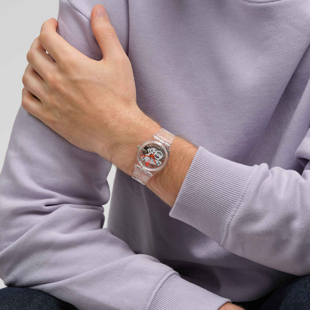 Swatch Girls Don't Cry 時計 クリア/レッド Swatch Girls Don't Cry 時計 クリア/レッド Swatch Girls Don't