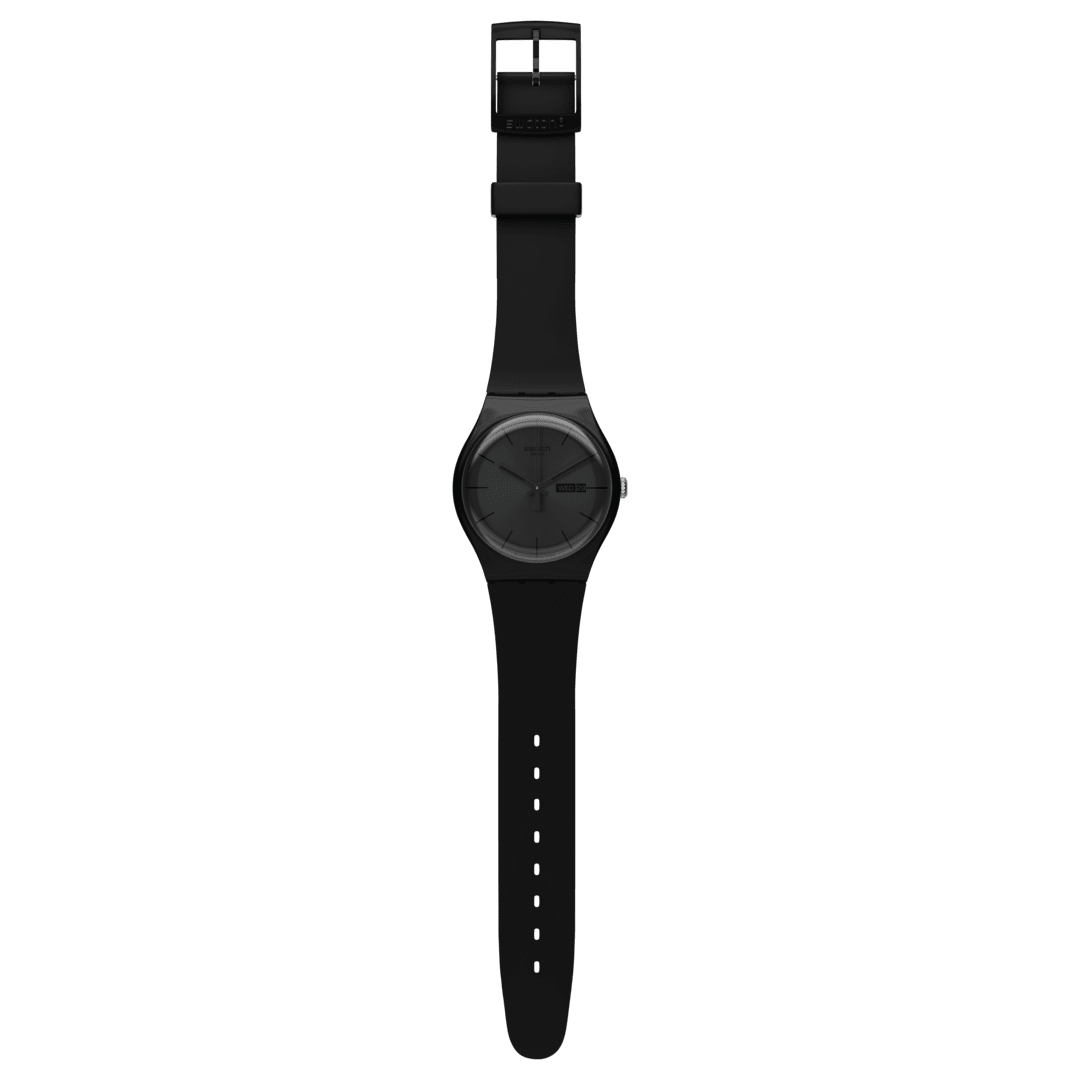 Swatch all black watch sale