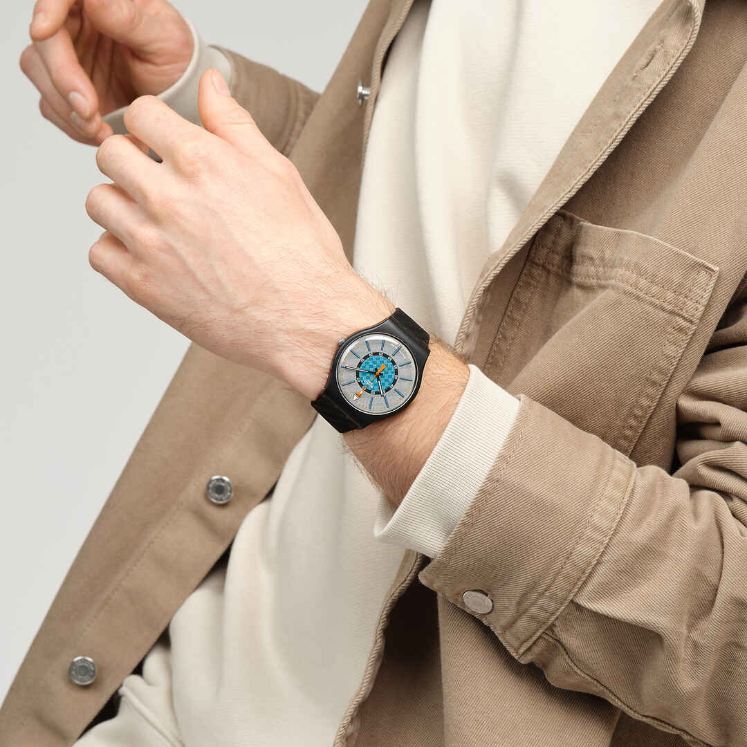 アナログ腕時計 SWATCH SO32B119 POWER OF NATURE GOOD TO GORP Men's Urethane Swatch Originals Swatch Power Of Nature Good To Gorp Grey