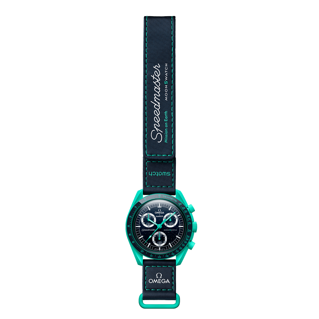 MISSION ON EARTH - POLAR LIGHTS用ストラップ—Bioceramic MoonSwatch