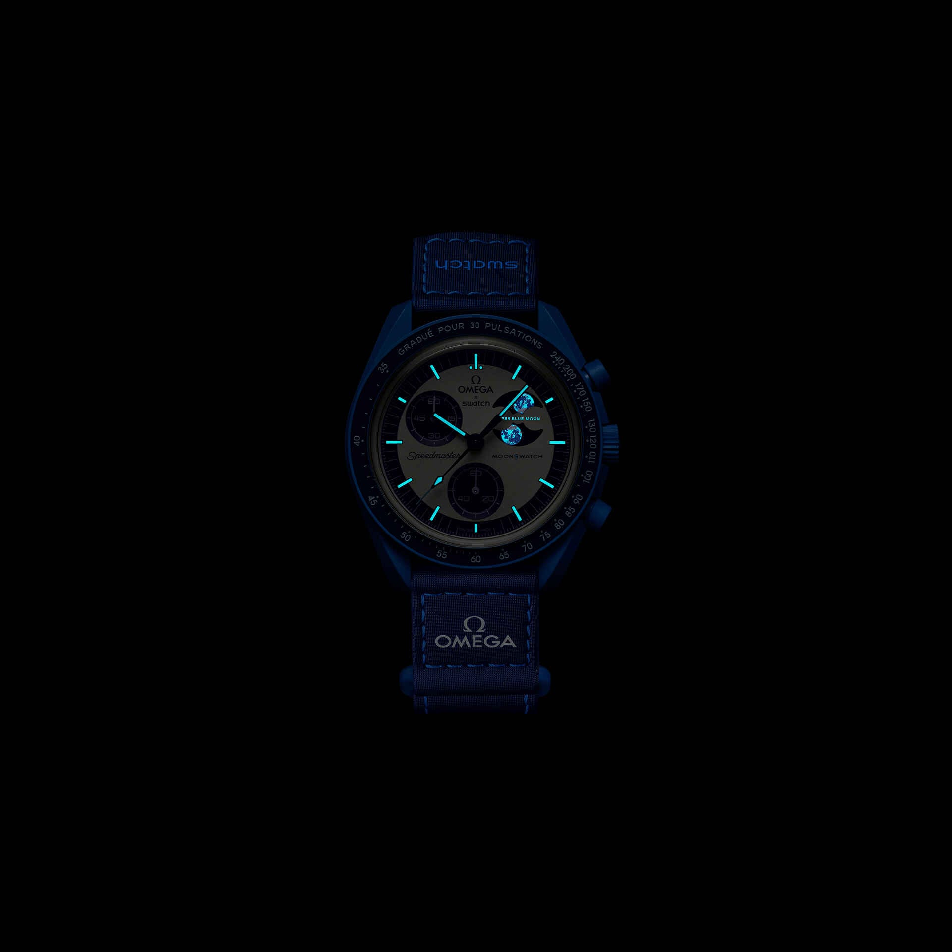 MISSION TO THE SUPER BLUE MOONPHASE - SO33N700 | Swatch® United States