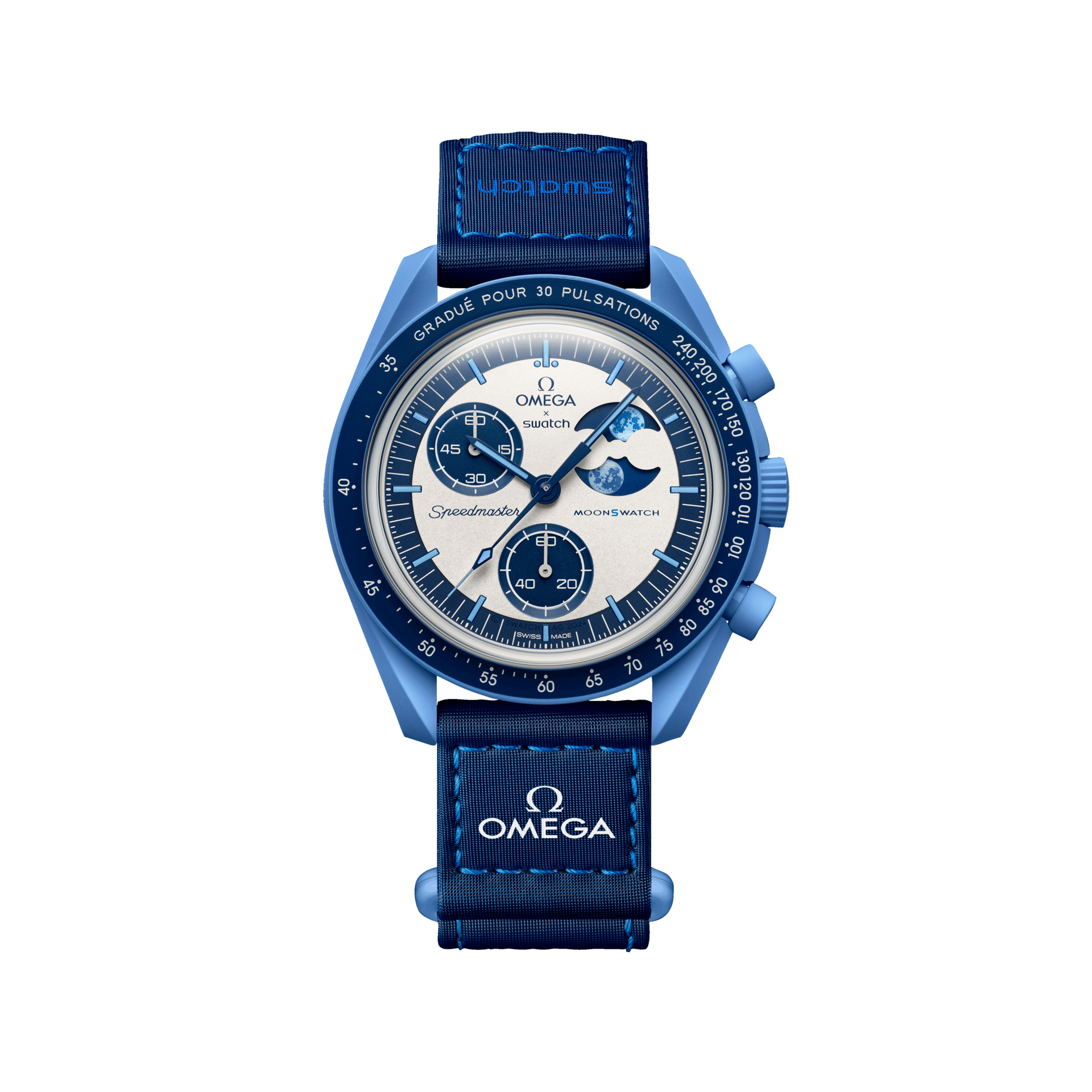 MISSION TO THE SUPER BLUE MOONPHASE - SO33N700 | Bioceramic