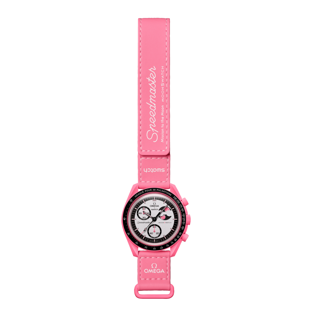 時計 MOONSWATCH MISSION TO THE PINK MOONPHASE MISSION TO THE PINK MOONPHASE - SO33P700 | Swatch® Canada
