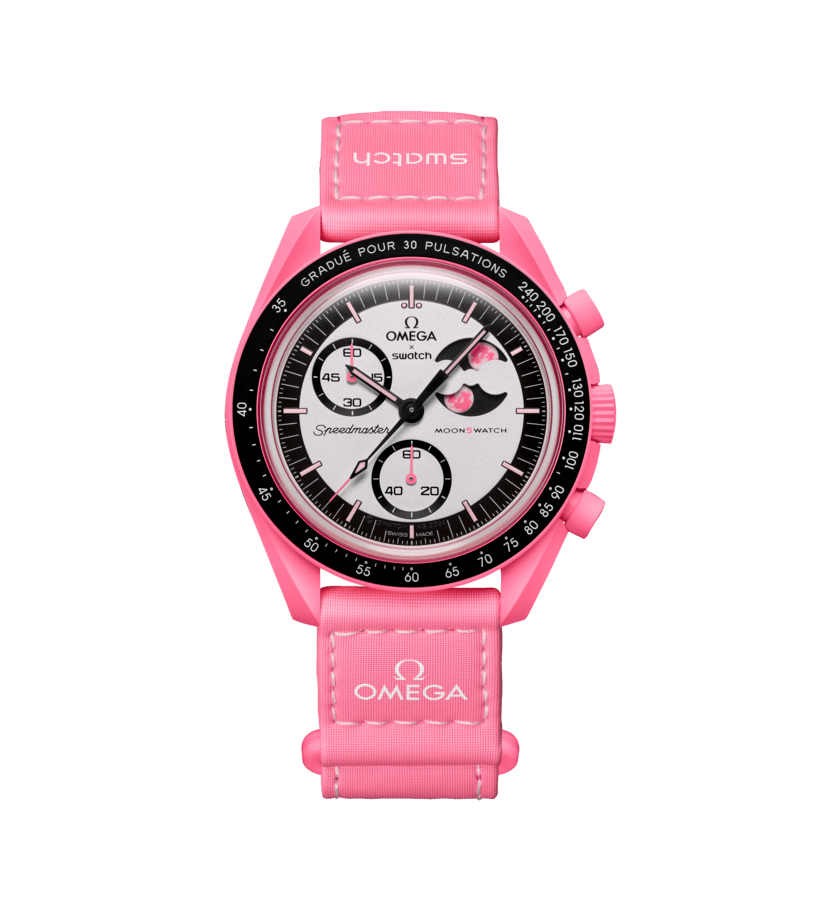 スウォッチオメガ　 Mission to the Pink Moonphase MISSION TO THE PINK MOONPHASE - SO33P700 | Swatch® United States